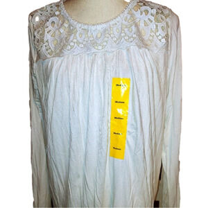 NWT Philosophy Crochet White Blouse M